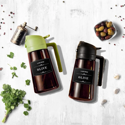 Amber Glass Dual Oil Dispenser